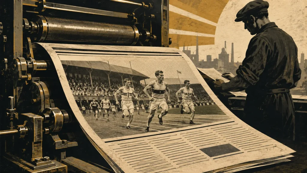 Historia de las primeras fotografías deportivas en periódicos impresos
